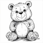 Adorable Kawaii Bear Coloring Pages 4