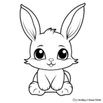 Adorable Kawaii Bunny Coloring Pages 4