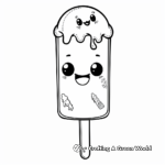 Adorable Kawaii Popsicle Coloring Pages 1