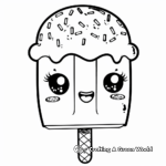 Adorable Kawaii Popsicle Coloring Pages 4