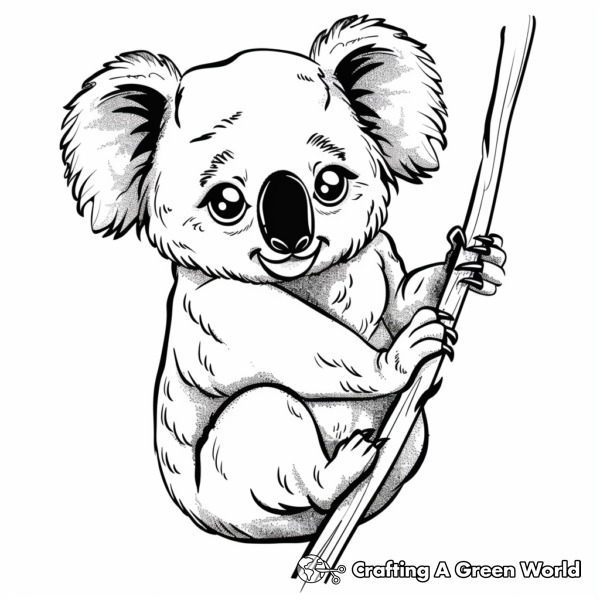 Adorable Koala Bear Coloring Pages 1