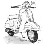 Adorable Mini Scooter Coloring Pages for Kids 1
