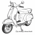 Adorable Mini Scooter Coloring Pages for Kids 2