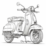Adorable Mini Scooter Coloring Pages for Kids 3