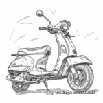 Adorable Mini Scooter Coloring Pages for Kids 4