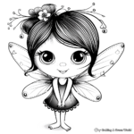 Adorable Pixie Coloring Pages 1