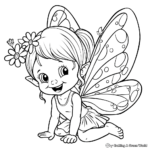 Adorable Pixie Coloring Pages 2