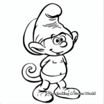 Adorable Smurfs Blue Cartoon Characters Coloring Pages 1