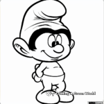 Adorable Smurfs Blue Cartoon Characters Coloring Pages 4
