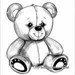 Adorable Teddy Bear Coloring Pages 1