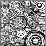 Adult-Themed Zentangle Patterns Coloring Pages 4
