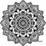 Advanced Asian-Inspired Mandala Coloring Pages 1