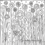 Advanced Cute Floral Patterns Hard Coloring Pages 1