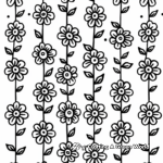 Advanced Cute Floral Patterns Hard Coloring Pages 2