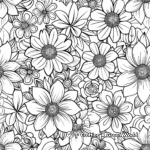 Advanced Cute Floral Patterns Hard Coloring Pages 3