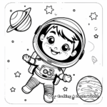 Advanced Cute Space Theme Hard Coloring Pages 3