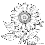 Advanced Sunflower Coloring Pages for Adults 2