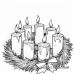 Advent Wreath with Candles Coloring Pages 1