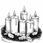 Advent Wreath with Candles Coloring Pages 2