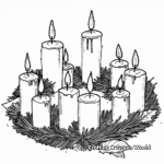 Advent Wreath with Candles Coloring Pages 3