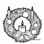 Advent Wreath with Ornaments Coloring Pages 3