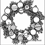 Advent Wreath with Ornaments Coloring Pages 4