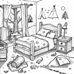 Adventure Camping Bedroom Coloring Pages 1