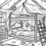 Adventure Camping Bedroom Coloring Pages 2