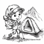 Adventure-seeking Mountain Tent Coloring Pages 1