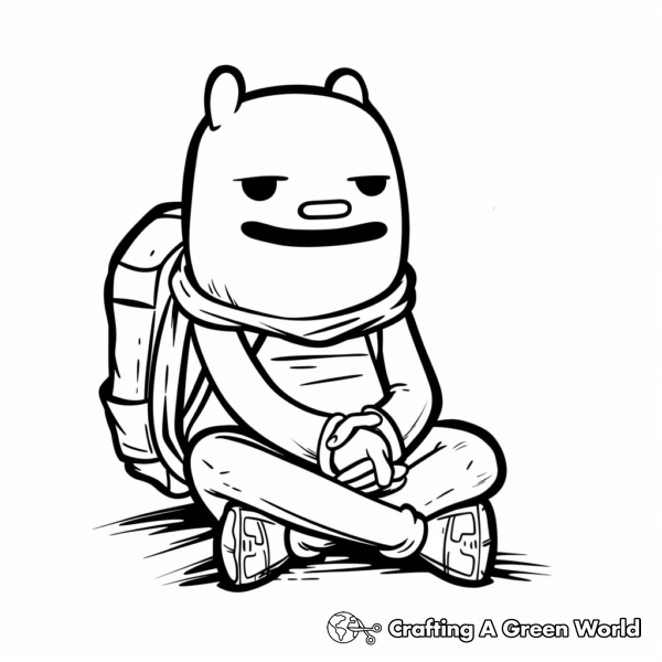 Adventurous Finn the Human Coloring Pages 1