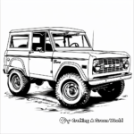 Adventurous Ford Bronco Coloring Pages 2
