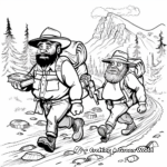 Adventurous Gold Miners on the Oregon Trail Coloring Pages 3
