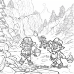 Adventurous Gold Miners on the Oregon Trail Coloring Pages 4