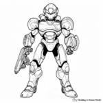 Adventurous Metroid Coloring Pages 2