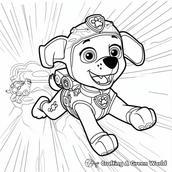 Adventurous Zuma from Paw Patrol Coloring Pages 1