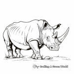 African Rhinoceros: Strength and Pride Coloring Pages 1