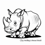 African Rhinoceros: Strength and Pride Coloring Pages 2
