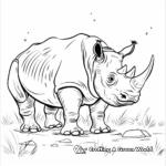 African Rhinoceros: Strength and Pride Coloring Pages 3