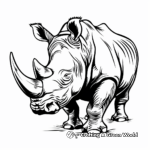 African Rhinoceros: Strength and Pride Coloring Pages 4