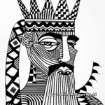 African Tribal King Coloring Pages 1
