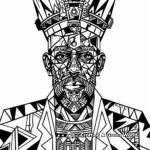 African Tribal King Coloring Pages 2