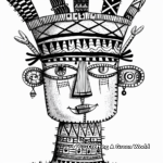 African Tribal King Coloring Pages 3