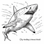 Aggressive Bull Shark Coloring Pages 2