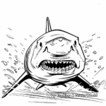 Aggressive Bull Shark Coloring Pages 3