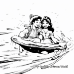 Aladdin and Jasmine's Chilly Magic Carpet Ride Coloring Pages 1