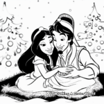 Aladdin and Jasmine's Chilly Magic Carpet Ride Coloring Pages 2
