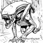 Alien Franchise Mural Scene Coloring Pages 3