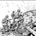 Allied Soldiers D-Day Invasion Coloring Pages 1