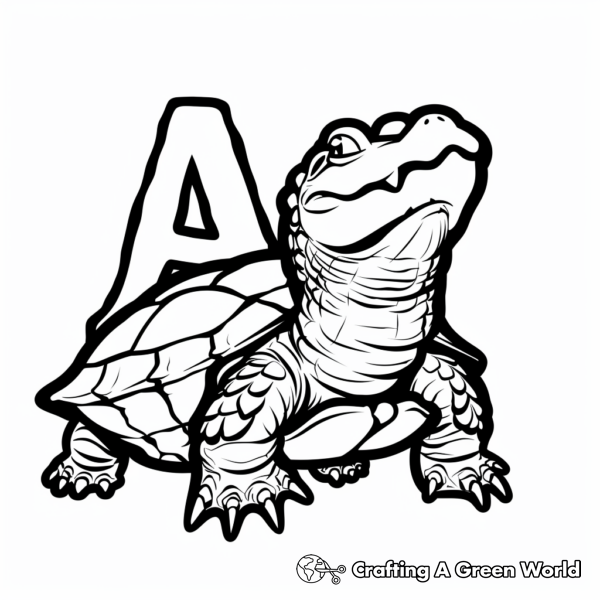 A Is For Alligator Coloring Pages - Free & Printable!