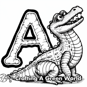 A Is For Alligator Coloring Pages - Free & Printable!